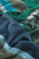 Preview: Biederlack Fransenplaid 'Mohair Look Emerald' 130 x 190 cm Blau - Grün